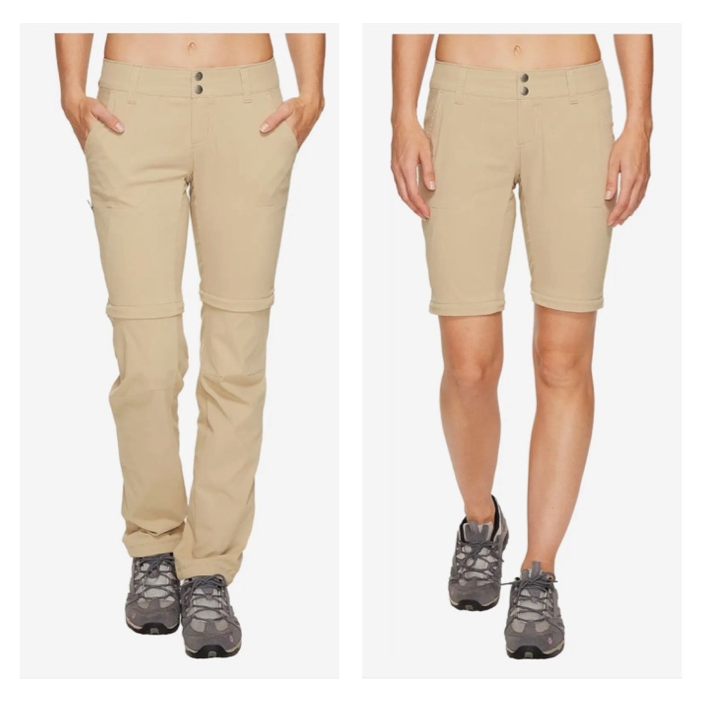 Columbia Titanium Omni-Shield Zip Off Convertible Pants Shorts Size 12 Beige